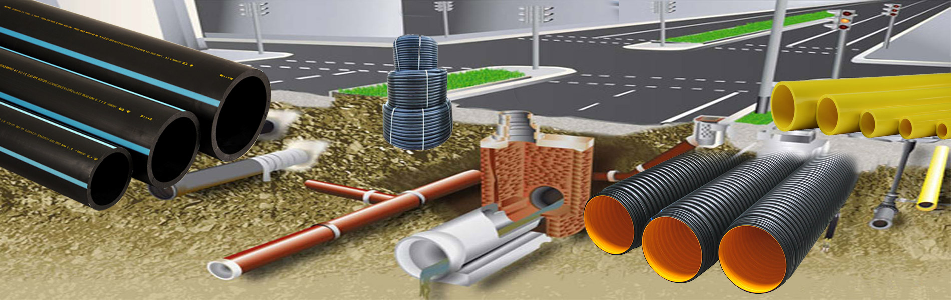 Alt yapı malzemeleri, PE100 boru, koruge boru, drenaj borusu, PE80