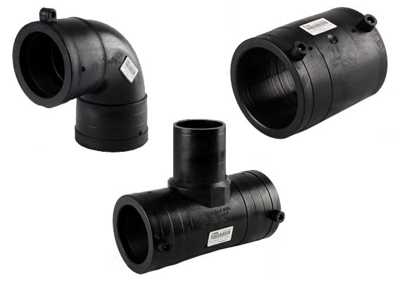 Elektrofüzyon ve spigot (alın Kaynağı) olmak üzere tüm HDPE (PE100) boru bağlantıları için uygun ek parçalar bulunmaktadır.